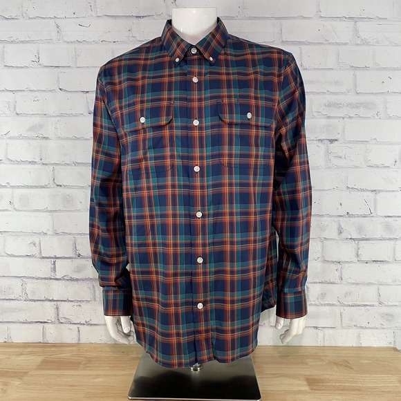 Duluth Trading Co Other - Duluth Shirt Men's Large Long Sleeve Blue Plaid Duluth‎ Untucked Nylon Stretch